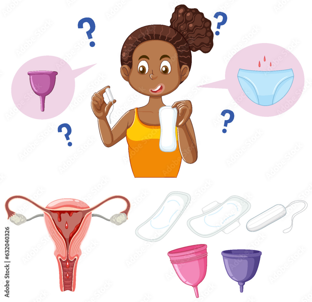 Set of menstrual equipment