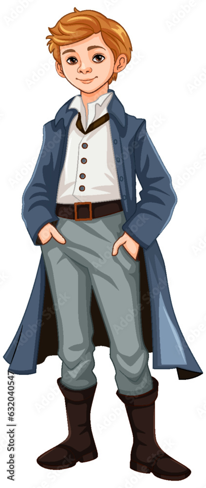 Man Wearing Victorian Vintage Outfit