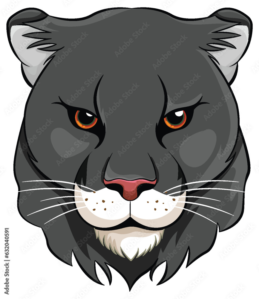 Head of Black Panther Cartoon