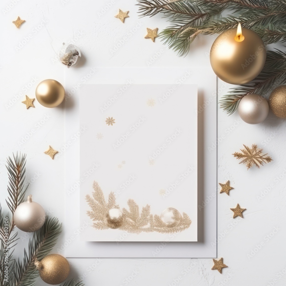 Christmas greeting card template