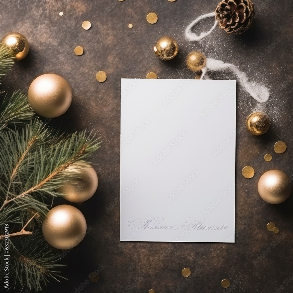 Christmas greeting card template