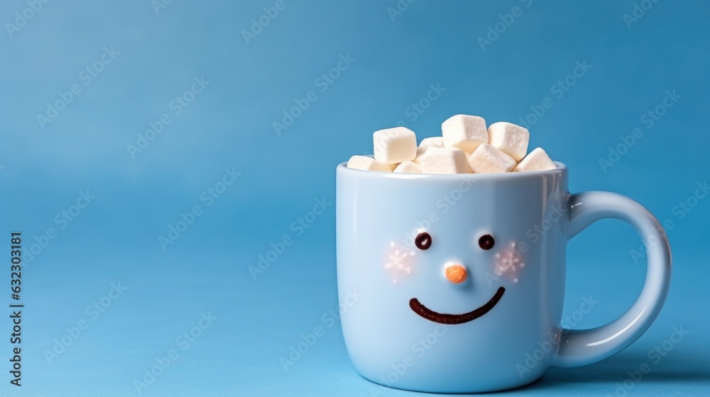 An amazing photo of gourmet hot cocoa in a beautiful Christmas mug.