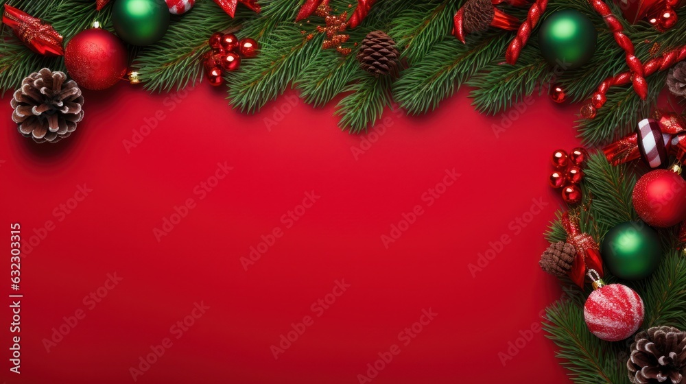 Christmas fir branch background