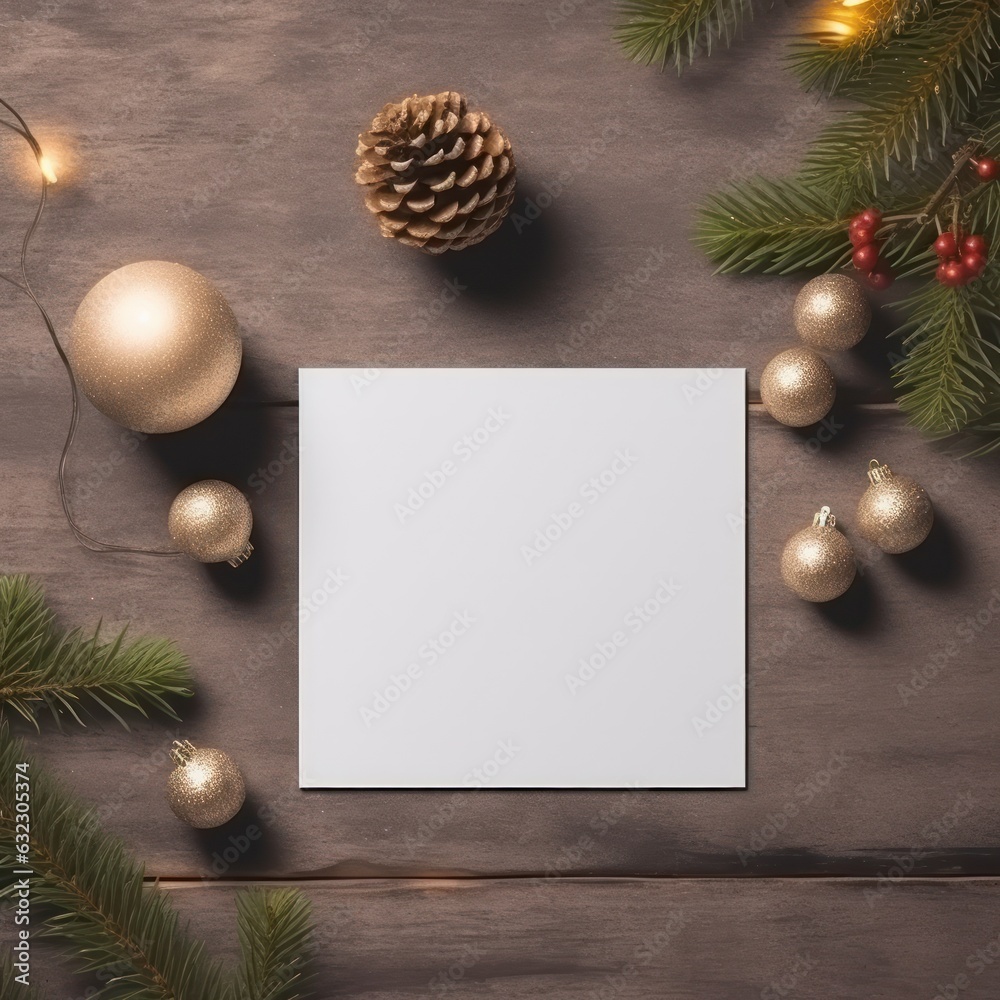 Christmas greeting card template