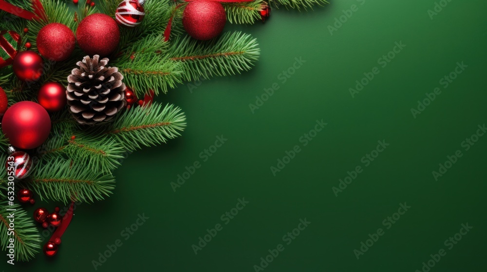 Christmas fir branch background