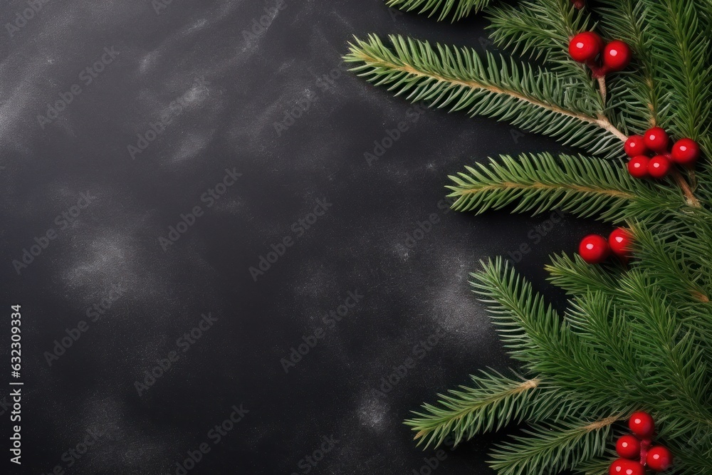 Christmas fir branch background