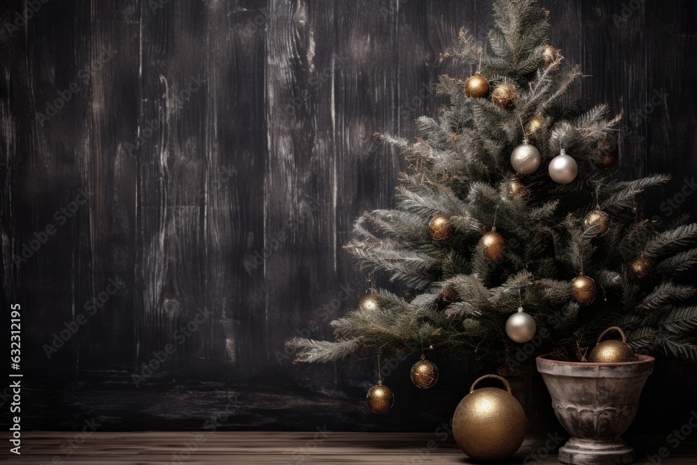 Christmas tree decoration background