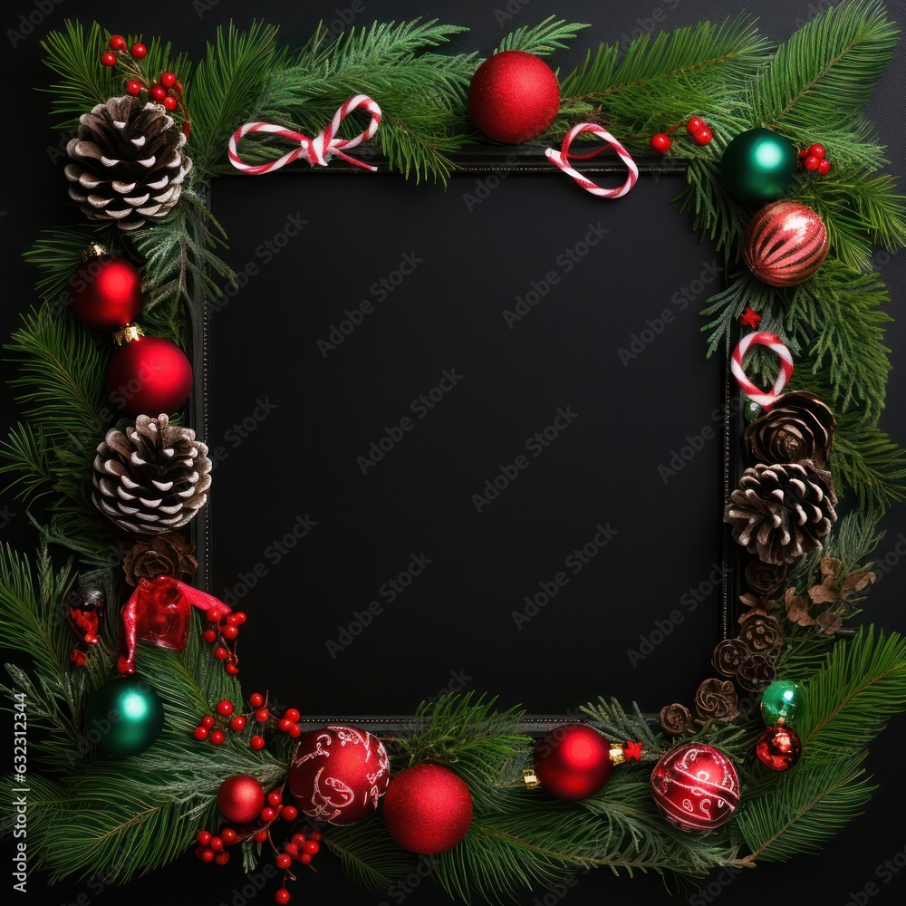 Christmas fir branch background