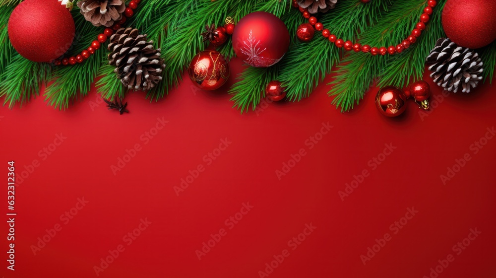 Christmas fir branch background