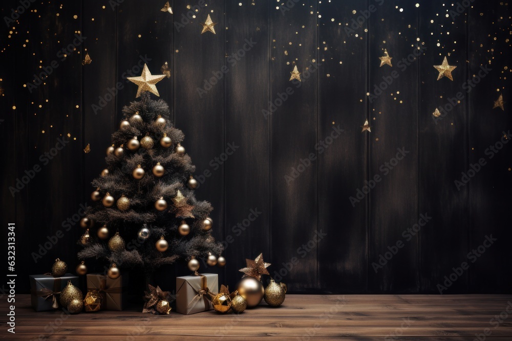 Christmas tree decoration background