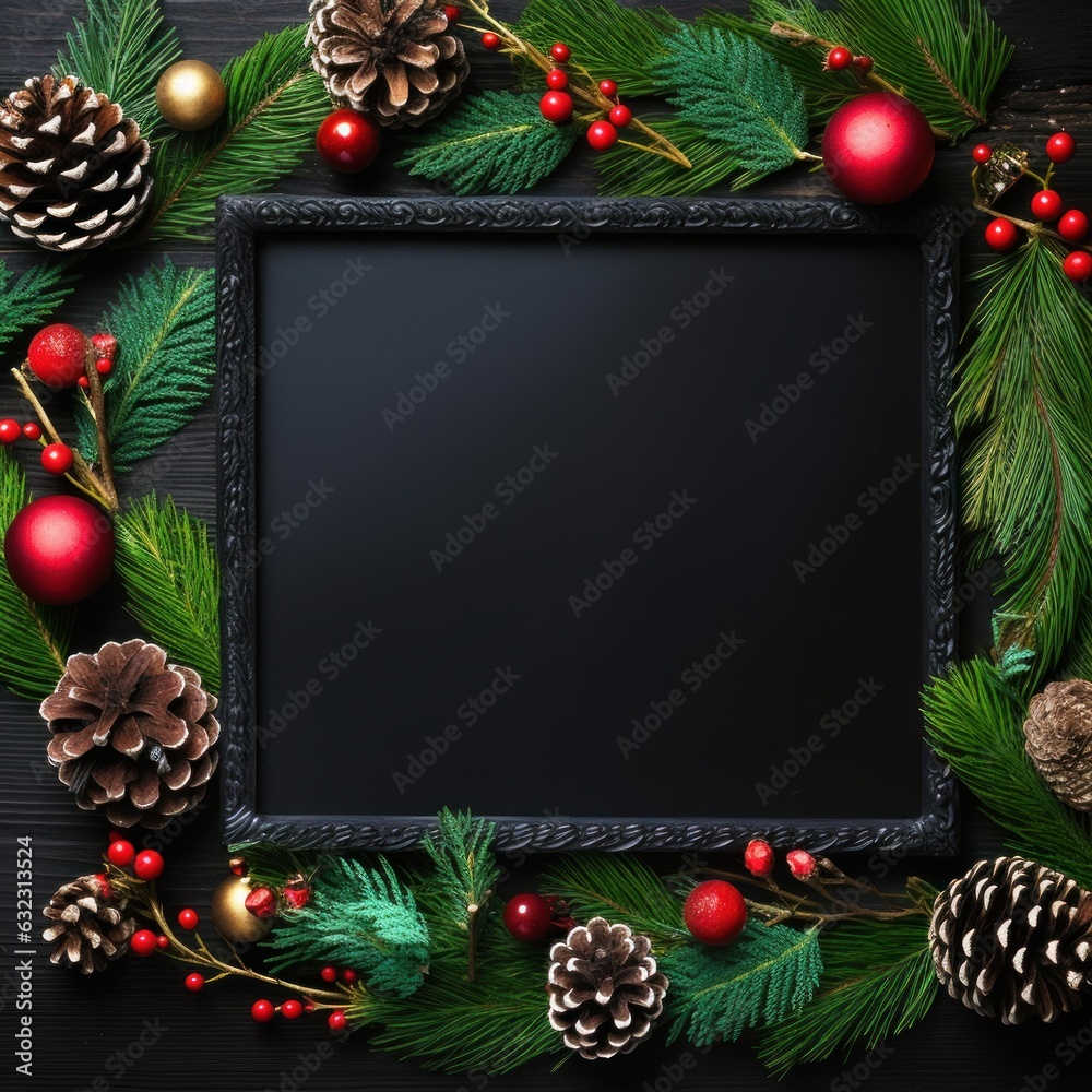 Christmas fir branch background