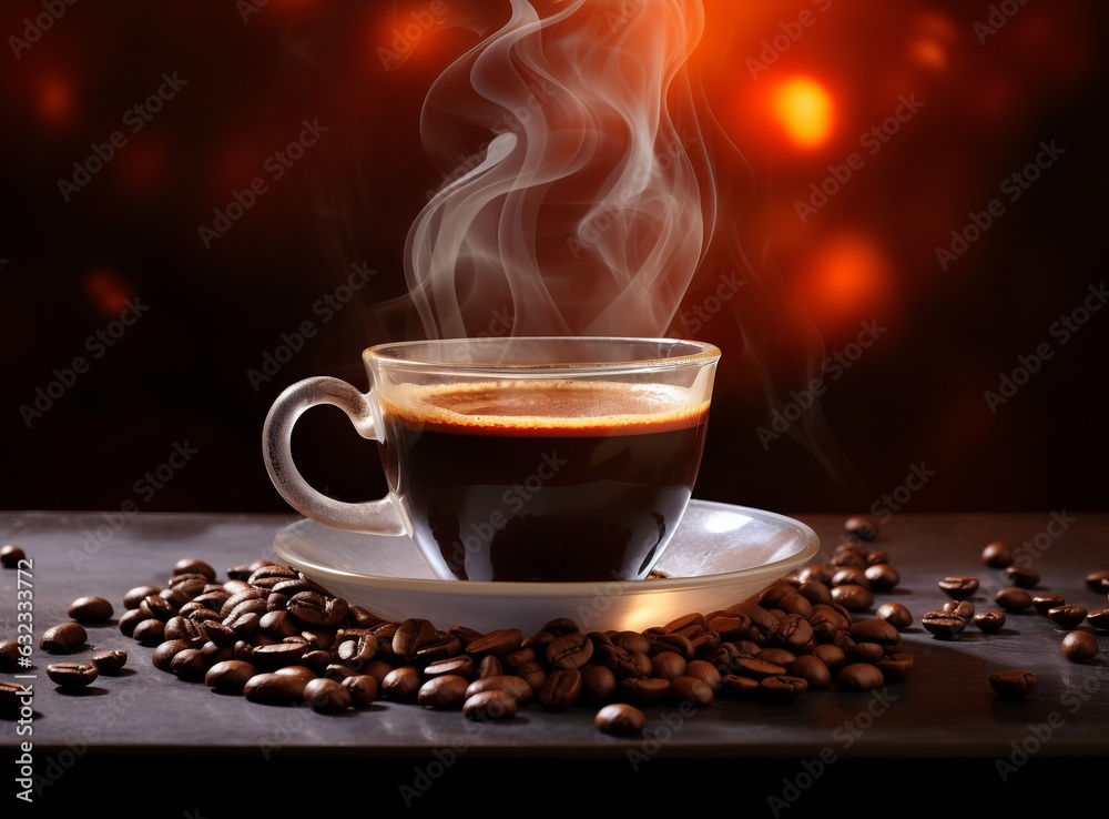 Hot fresh coffee