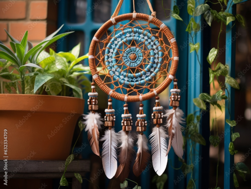 Dream catcher near window