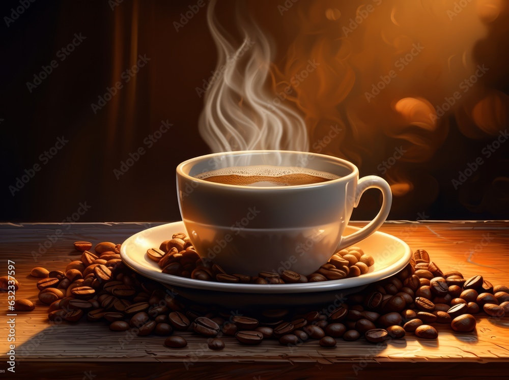 Hot fresh coffee