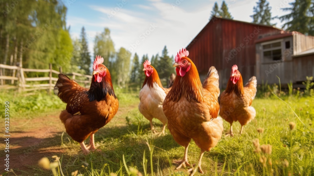 Chicken on the farm