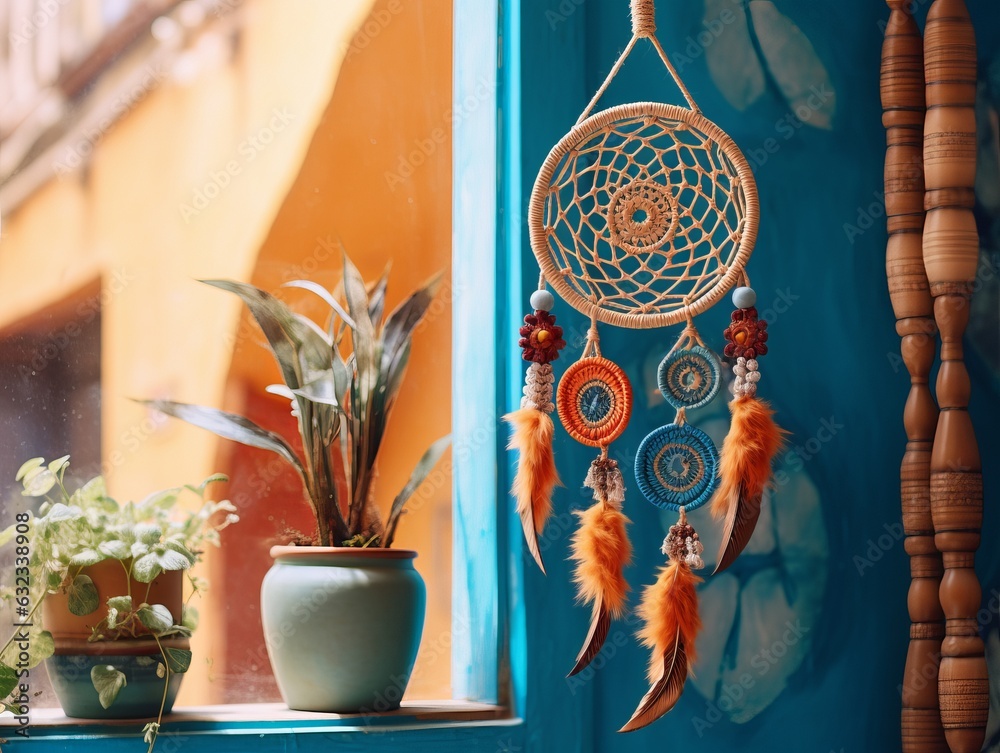 Dream catcher near window