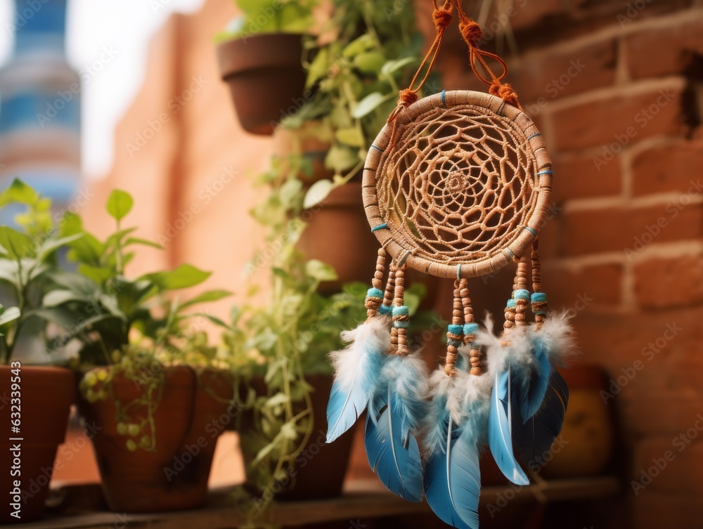 Dream catcher near window