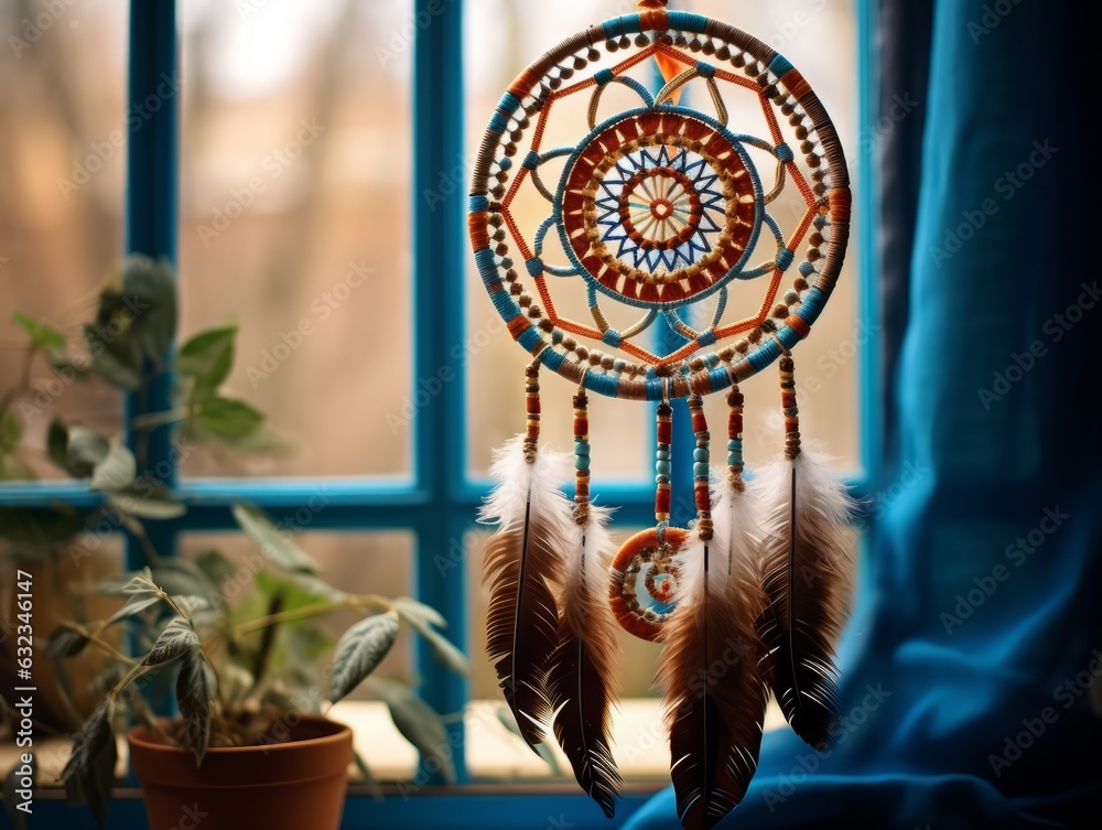 Dream catcher near window