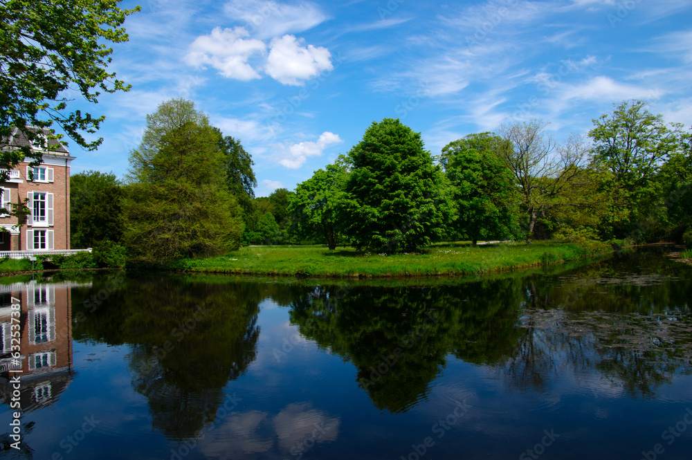 Lake in city park