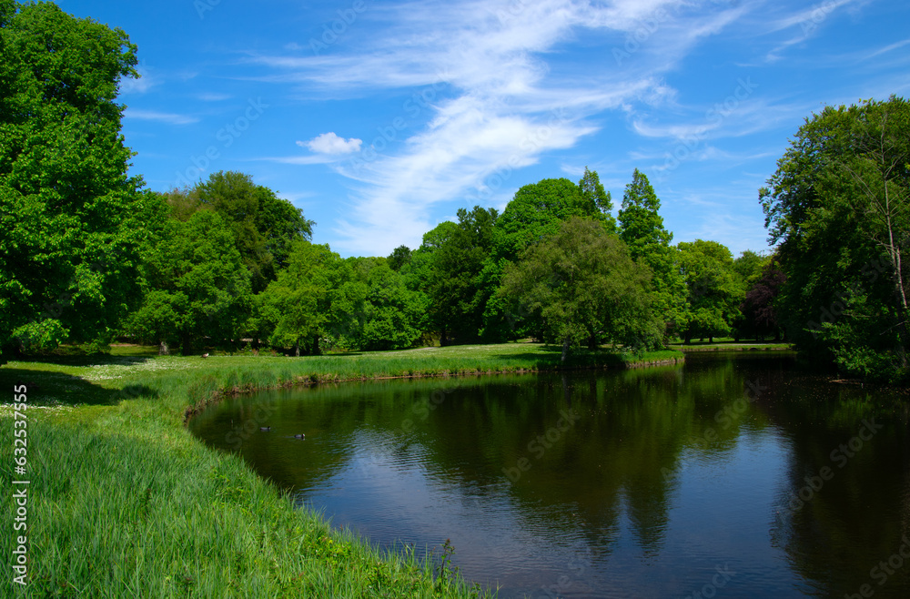 Lake in city park