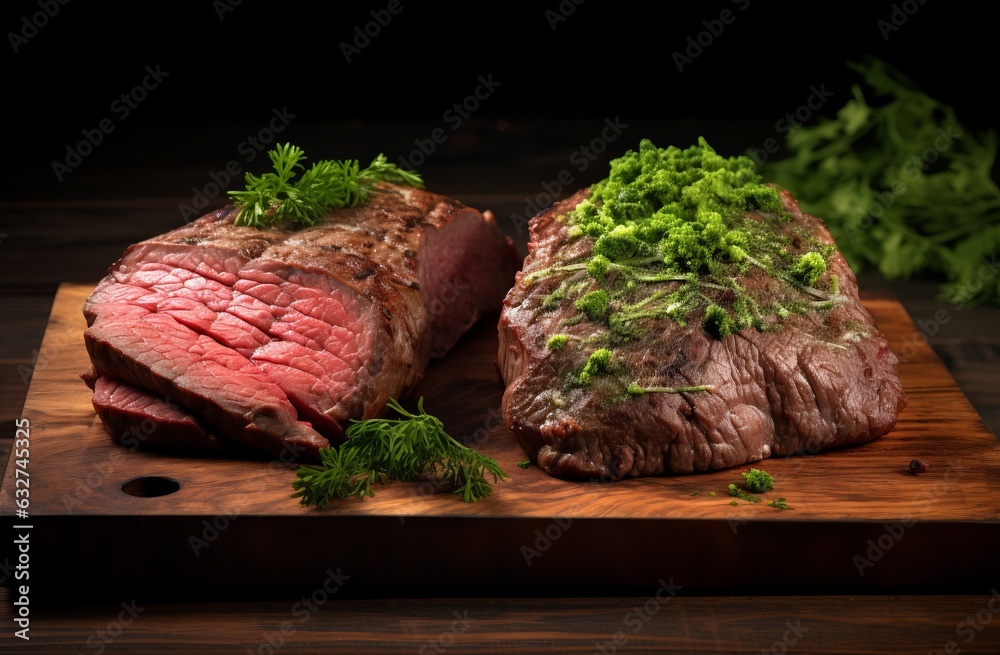 Beef steak background