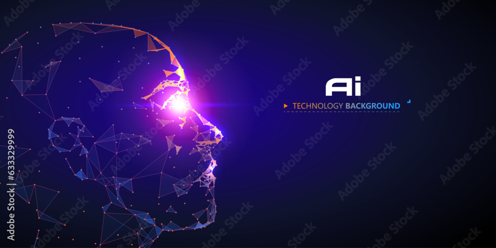 Artificial intelligence vector illustration with a sense of technology