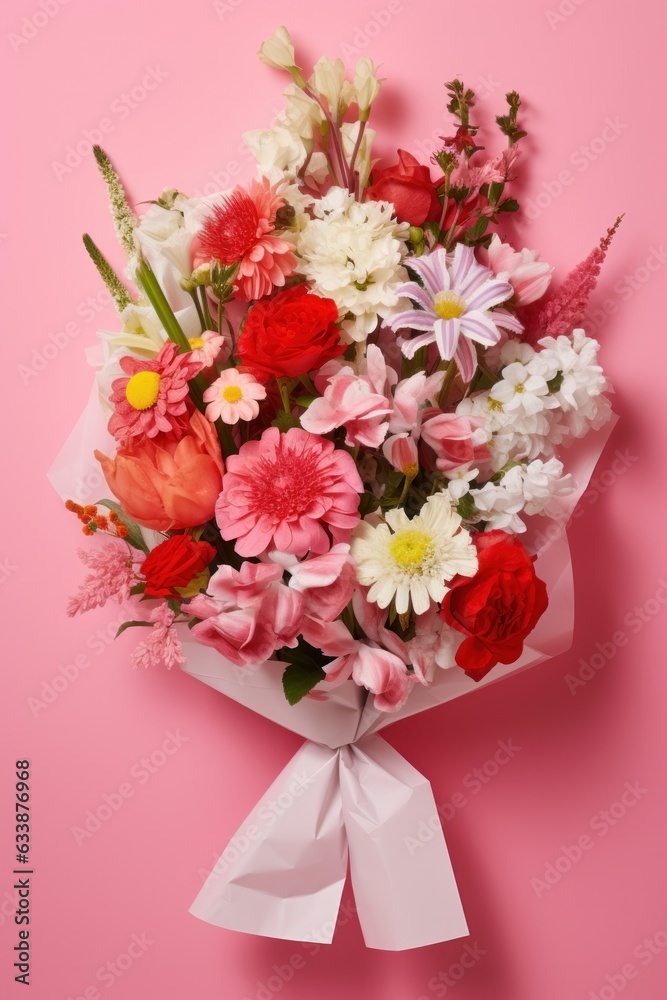 Pink flower bouquet background