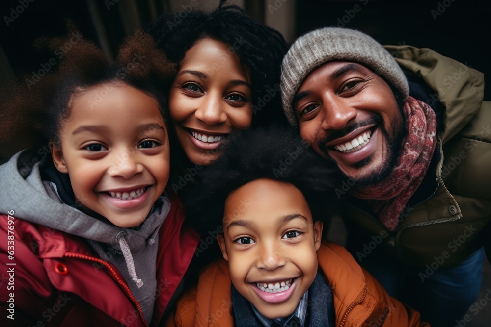 Happy family at home