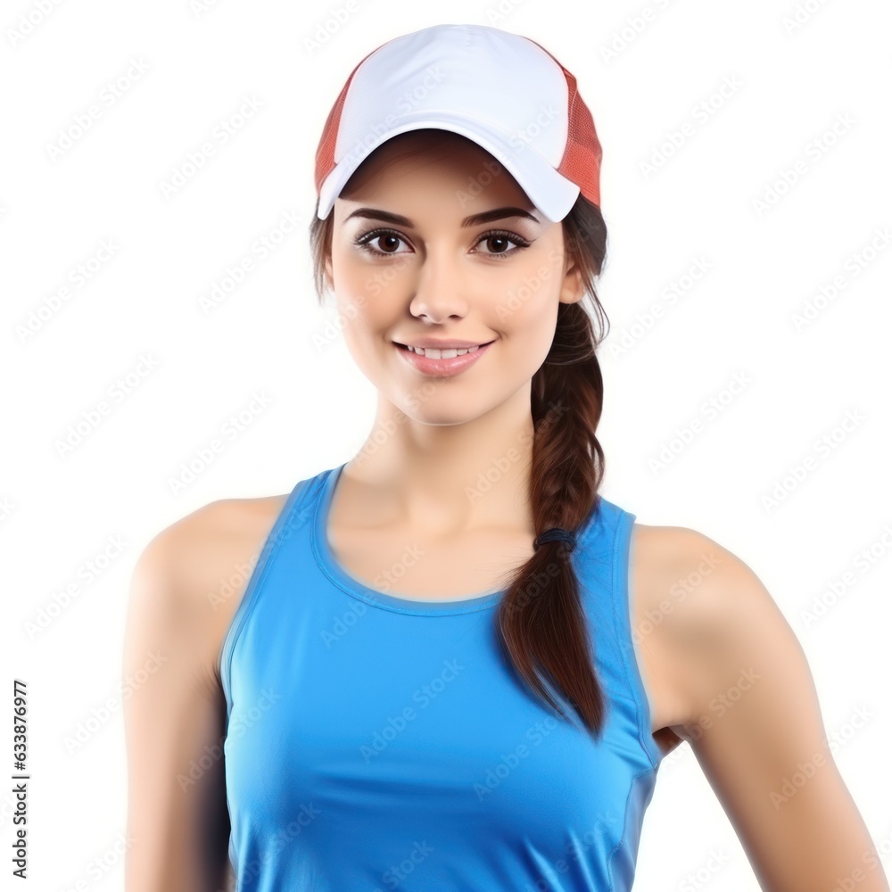 Young woman in sport wear isolated