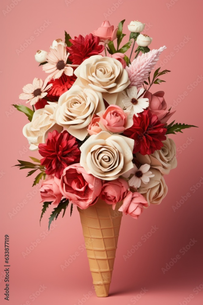 Pink flower bouquet background