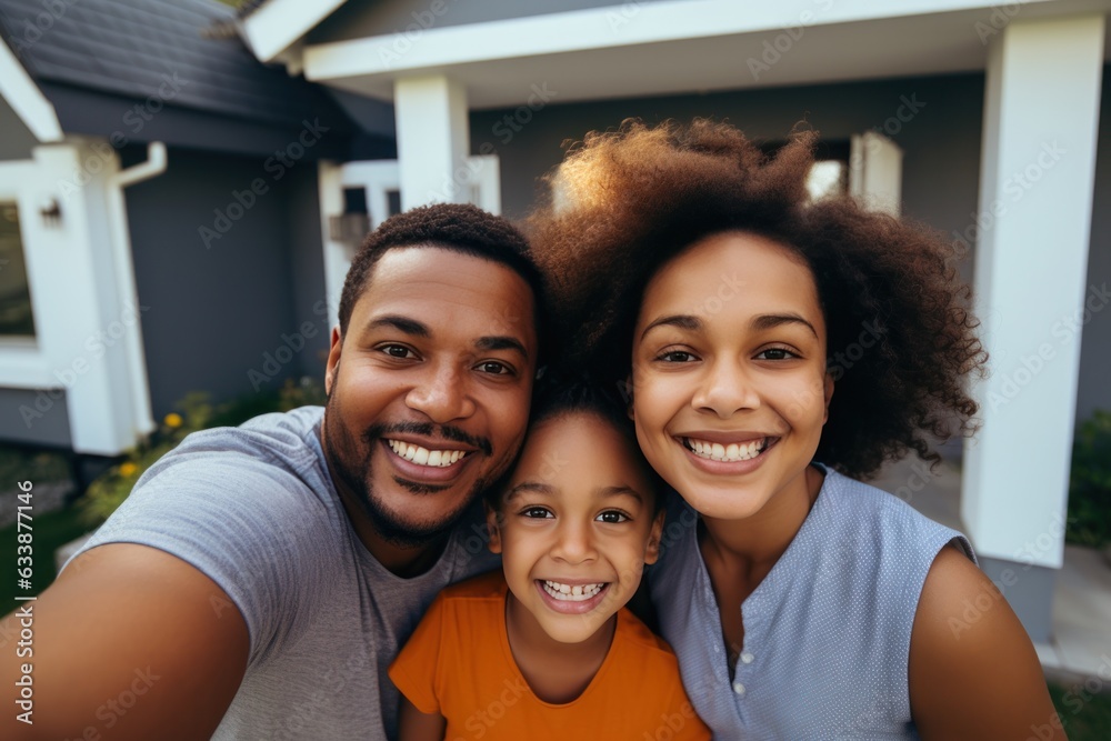 Happy family at home