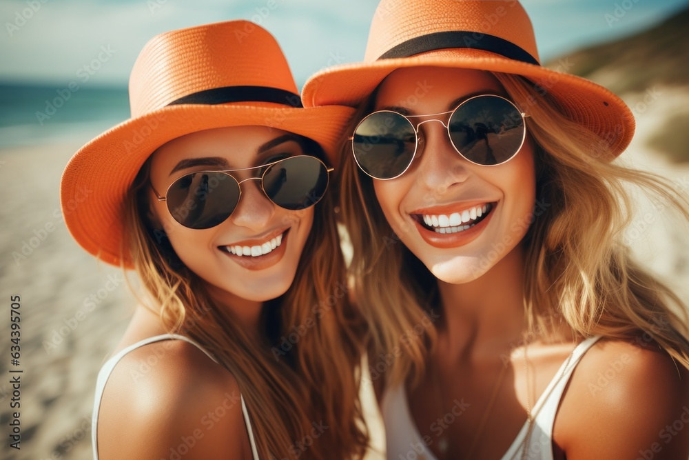 Happy woman on the beach