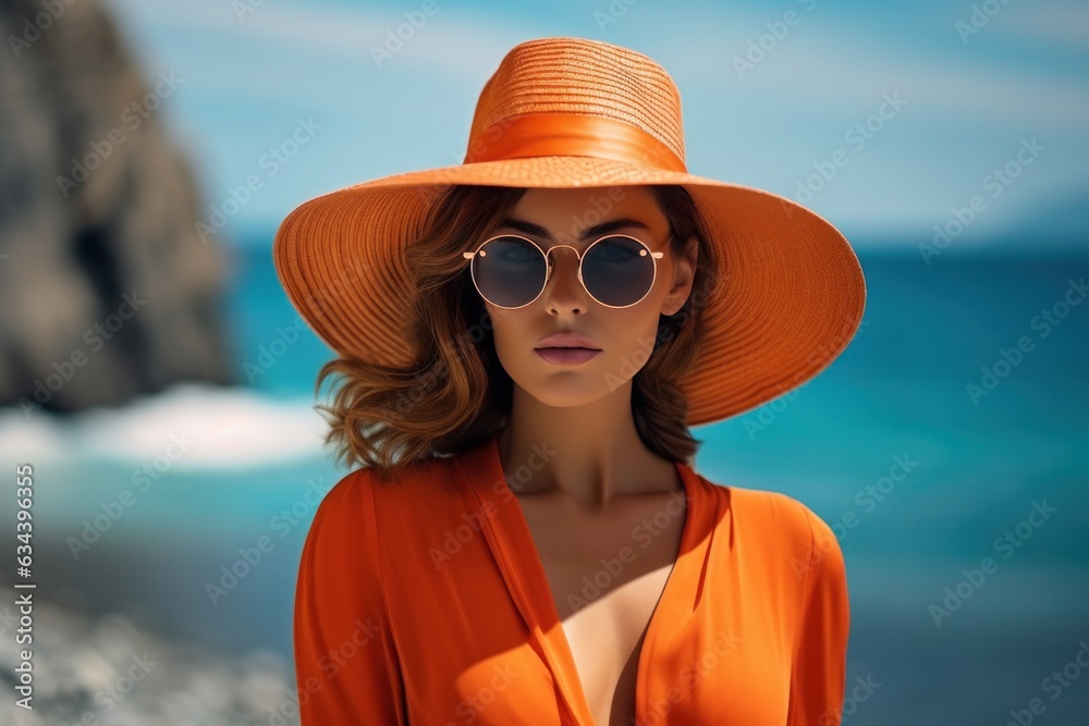 Happy woman on the beach