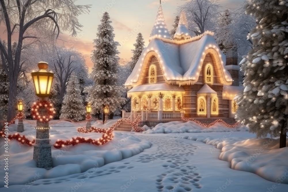 Magic Christmas winter house