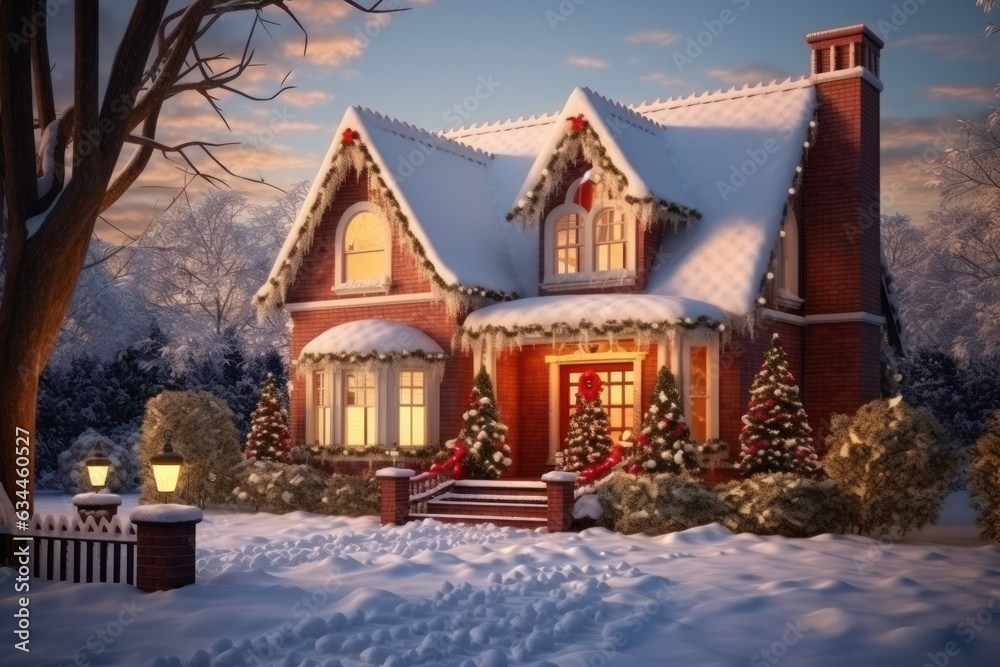 Magic Christmas winter house