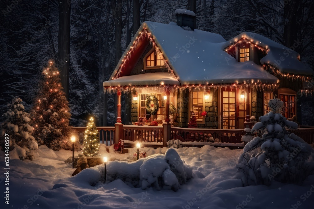 Magic Christmas winter house