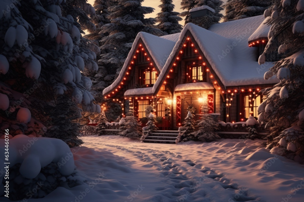 Magic Christmas winter house