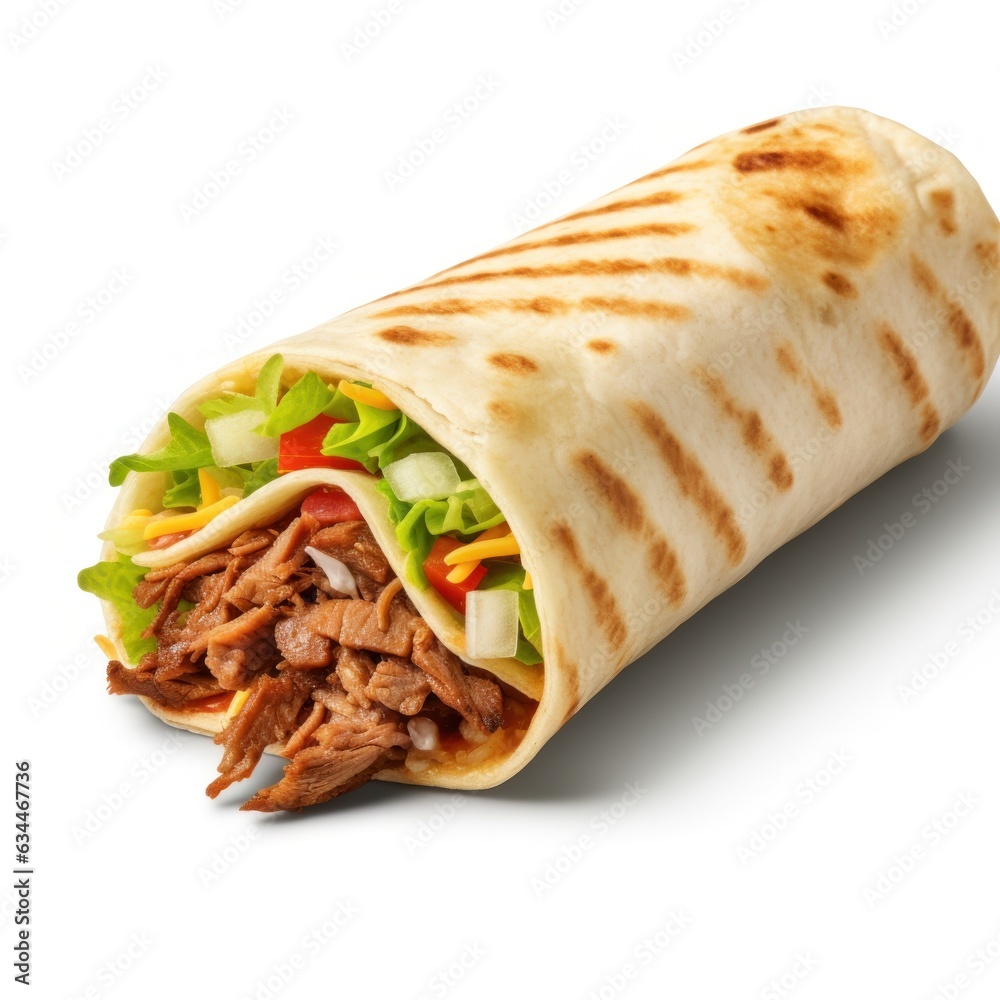 Fresh shawarma isolated