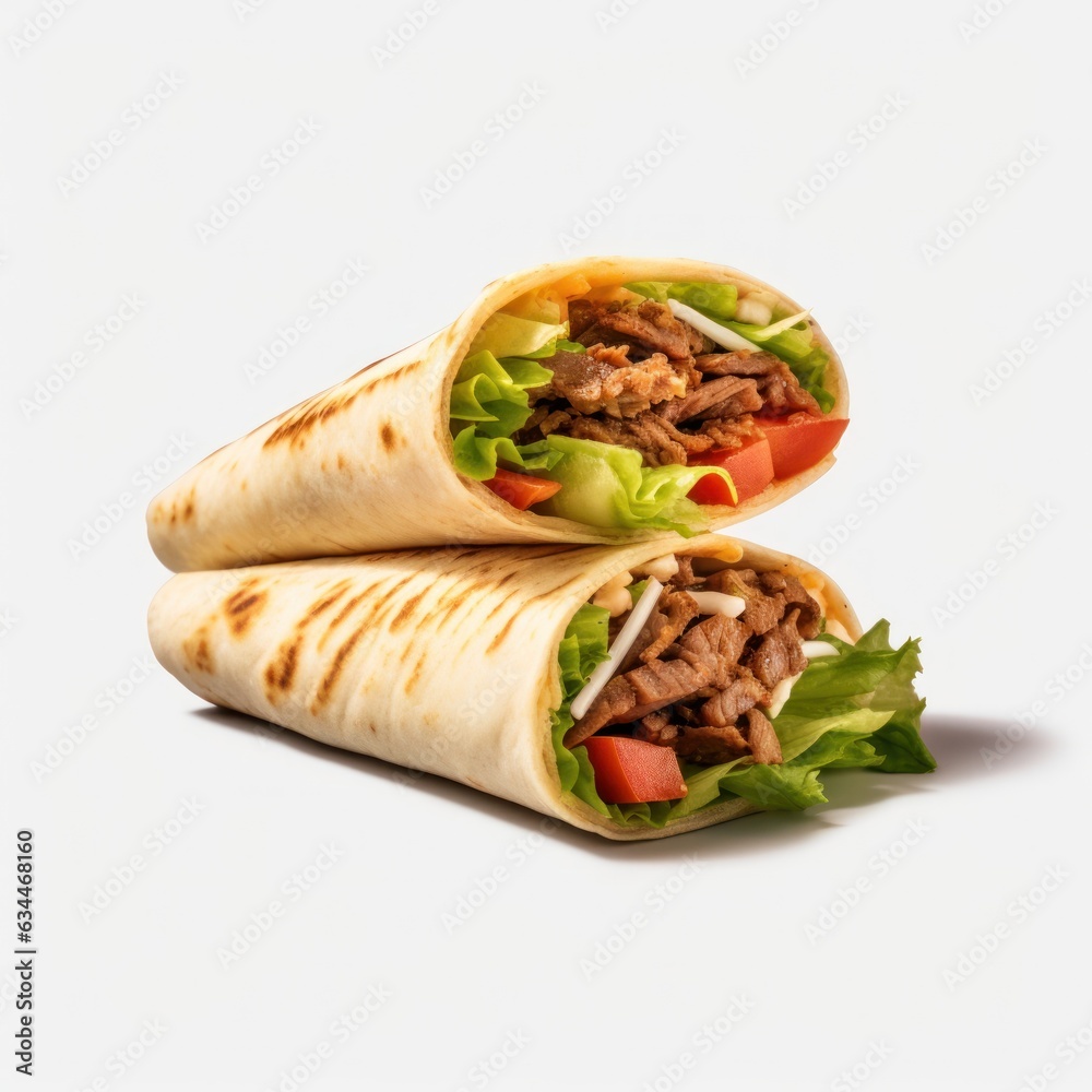 Fresh shawarma isolated