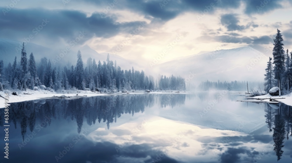 Winter natural background