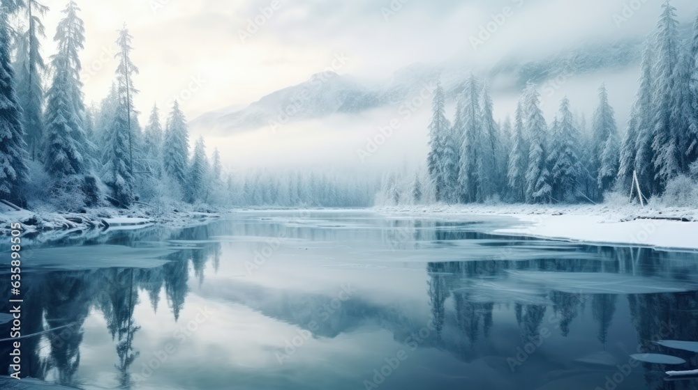 Winter natural background