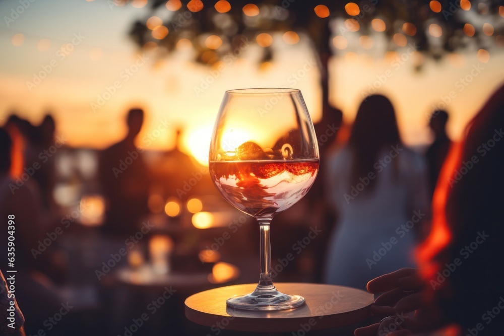 People drinking wine