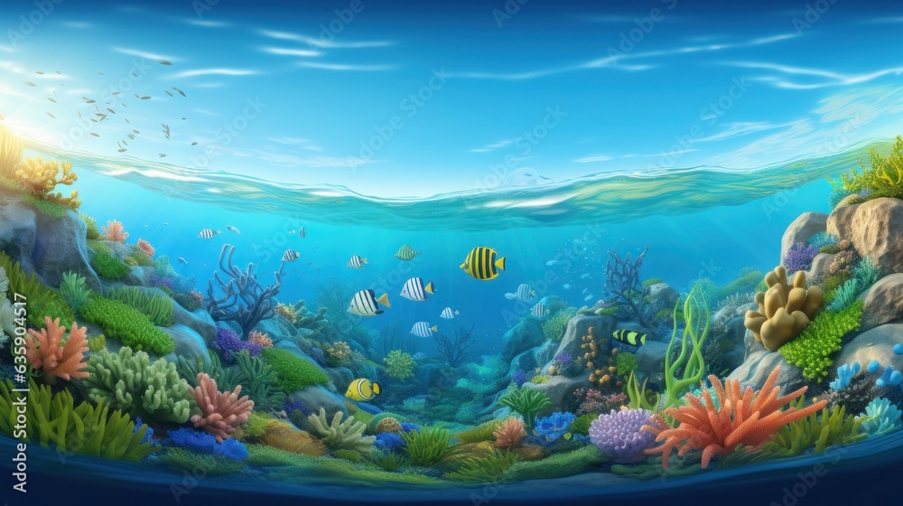 Coral reef natural background