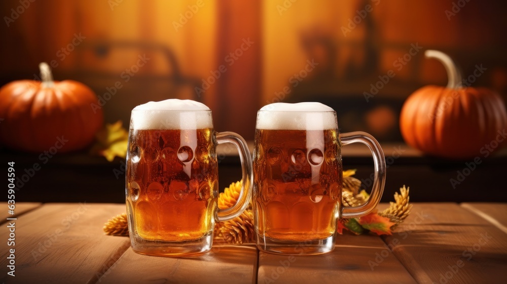 Autumn beer festival background