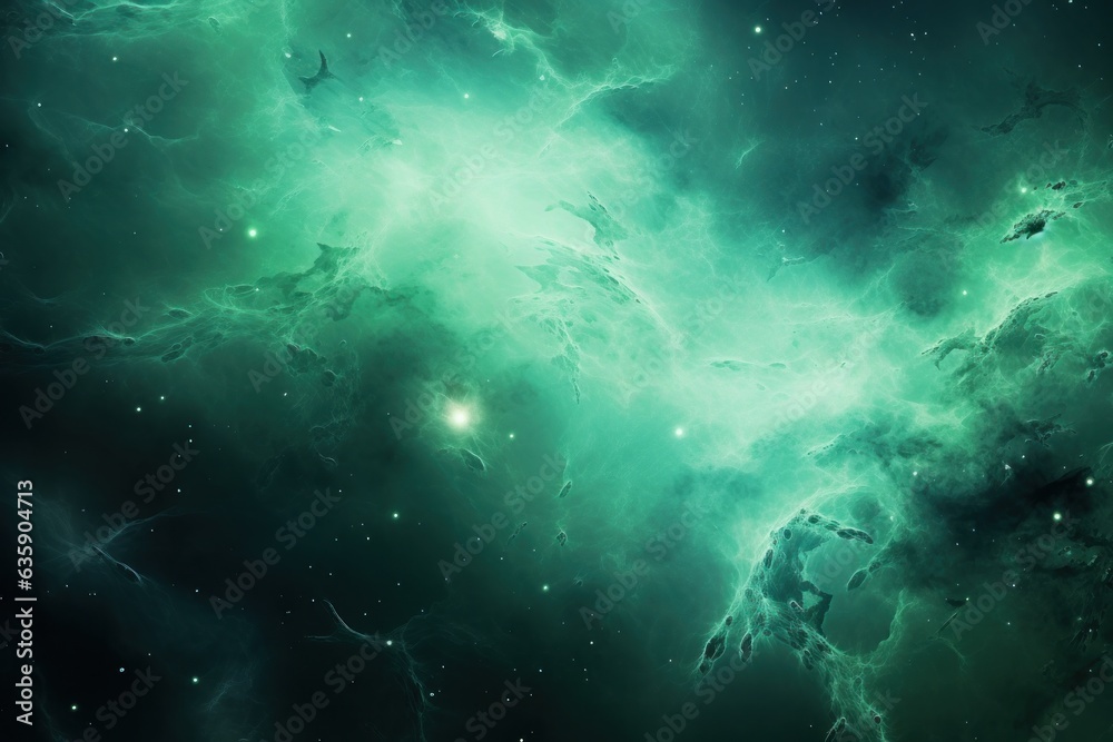 Green abstracr space background