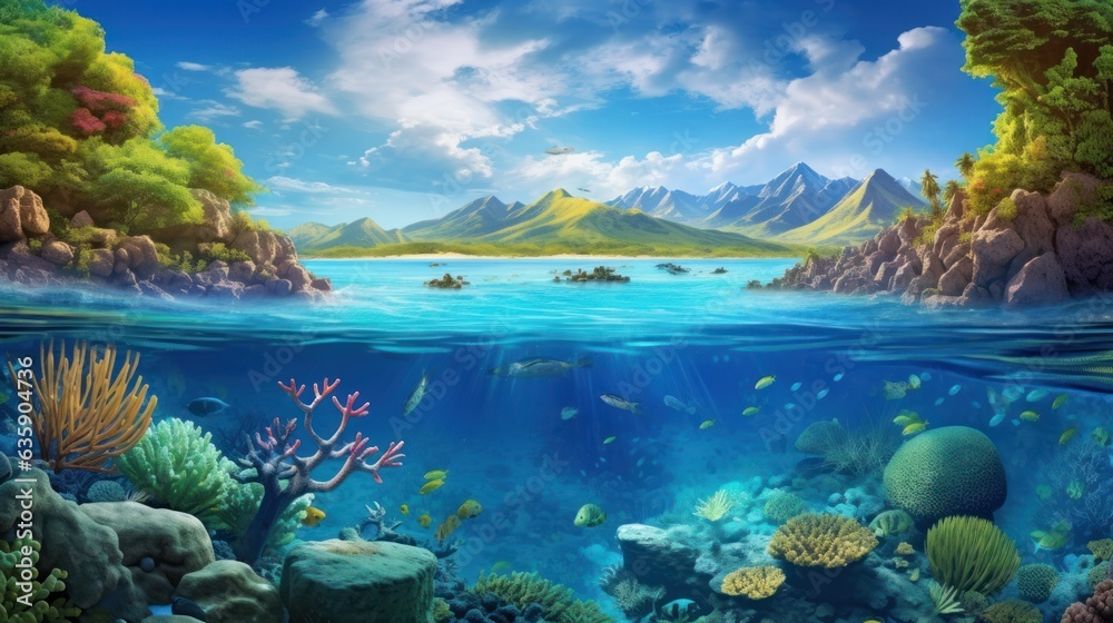 Coral reef natural background