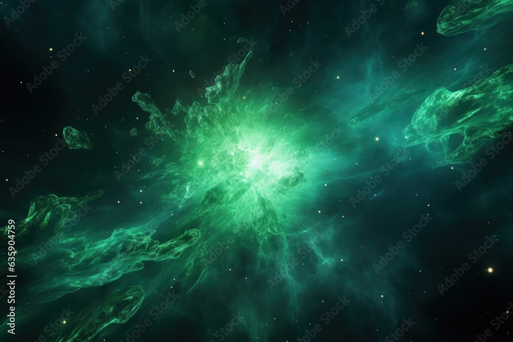 Green abstracr space background