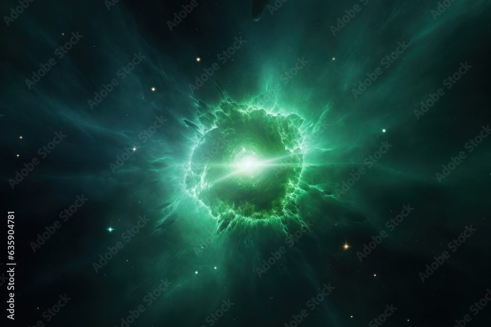 Green abstracr space background