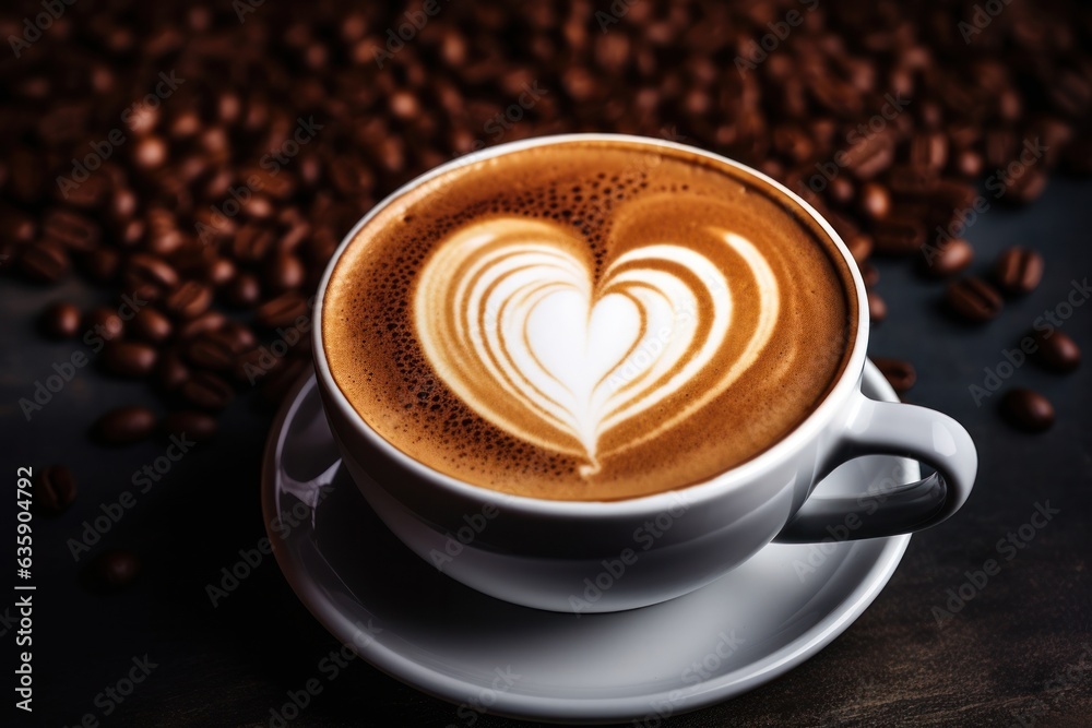 Cup of coffee with heart