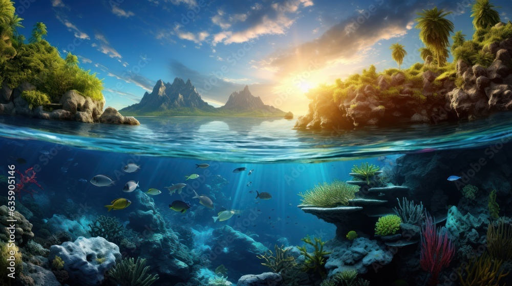 Coral reef natural background